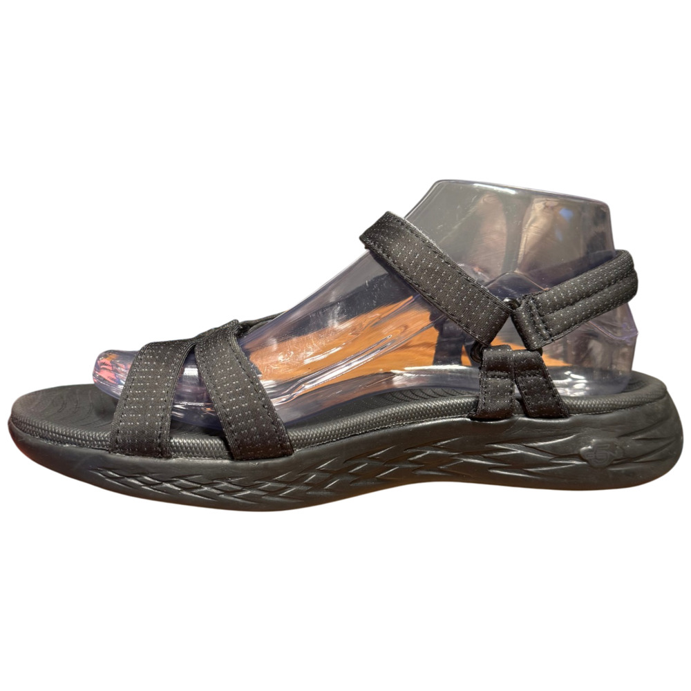 SKECHERS On The Go Go 600 Brilliancy Women's 9 Black Adjustable Sport Sandals - Picture 11 of 14